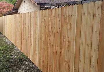 treated wood fence